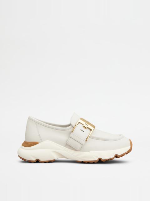 Tod's SPORTY MULES IN NAPPA LEATHER - WHITE