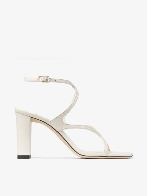 JIMMY CHOO Azie 85 Latte Nappa Leather Sandals