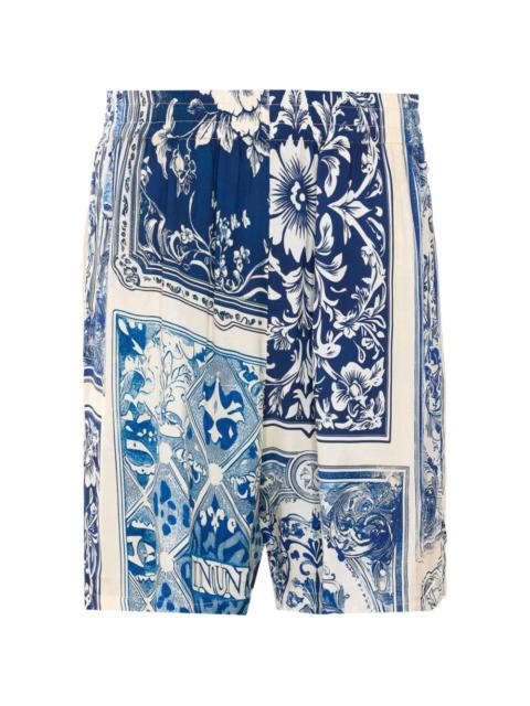 ih nom uh nit elasticated printed shorts