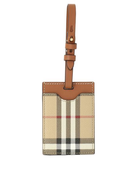 Burberry Check Luggage Tag Key Holders & Charms Beige