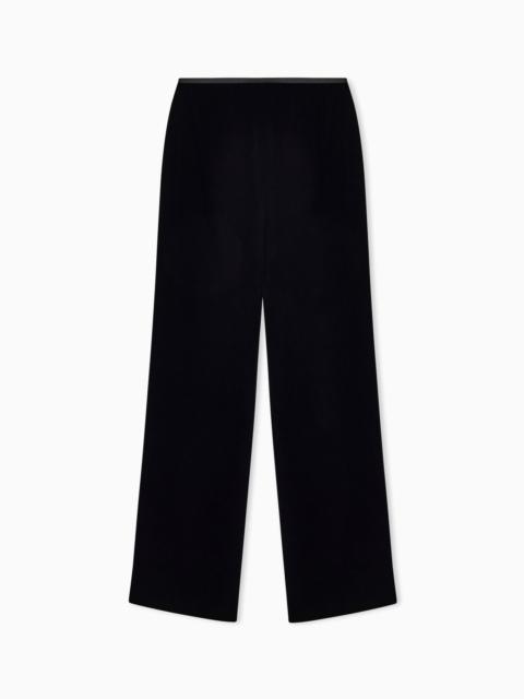 EMPORIO ARMANI Velvet palazzo trousers