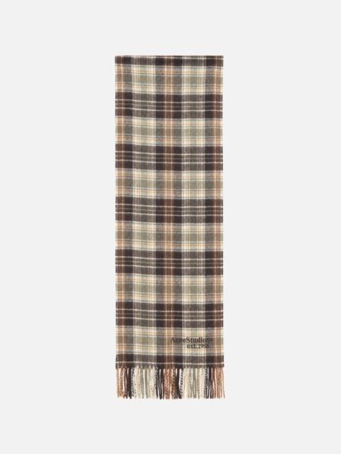 Acne Studios Cashmere scarf - Dark brown/khaki green