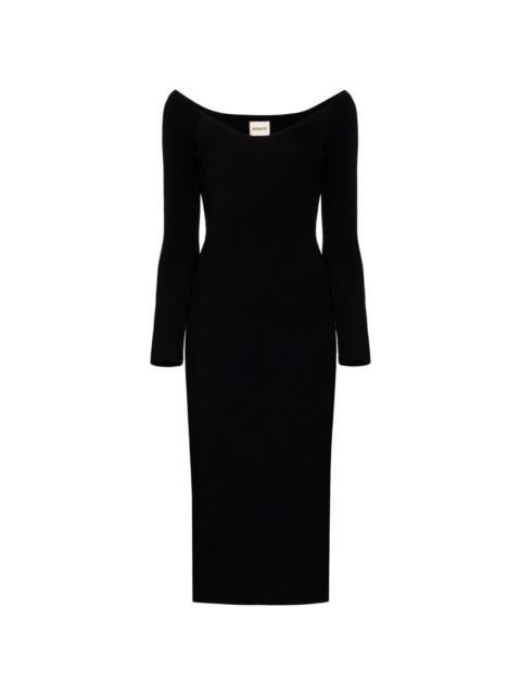 ワンピース KHAITE SS23 MARISOLE DRESS (9045414_K414296) Khaite Marisol crêpe jersey midi dress Khaite