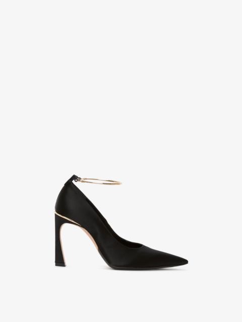 Victoria Beckham Pointy Toe Pump in Black Satin