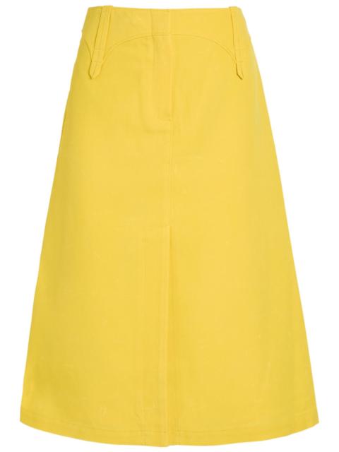 TORY BURCH Tory Burch Waxed Canvas Midi Skirt