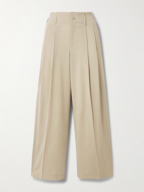 KALLMEYER Percie Pleated Wool-blend Wide-leg Pants
