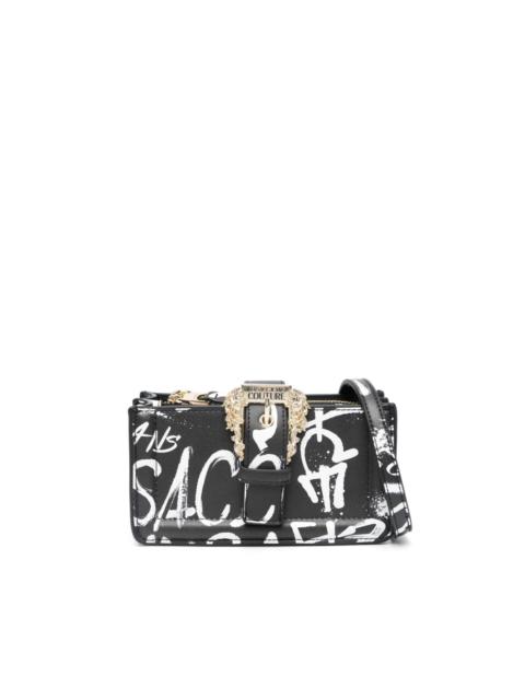 VERSACE JEANS COUTURE Baroque buckle faux-leather crossbody bag