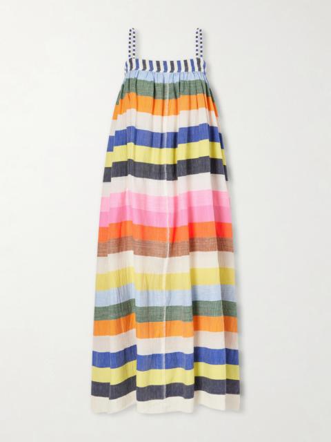 lemlem Eda Striped Cotton-gauze Midi Dress