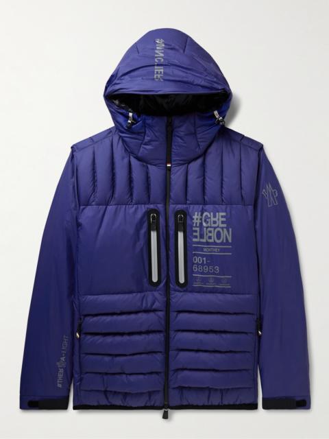 Moncler Grenoble Monthey Logo-Print Quilted Ripstop Hooded Down Ski Jacket