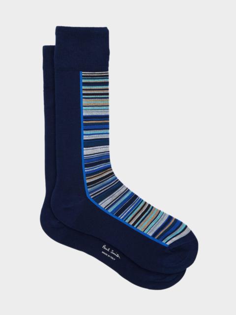 Paul Smith Men's Half Signature Stripe Crew Socks