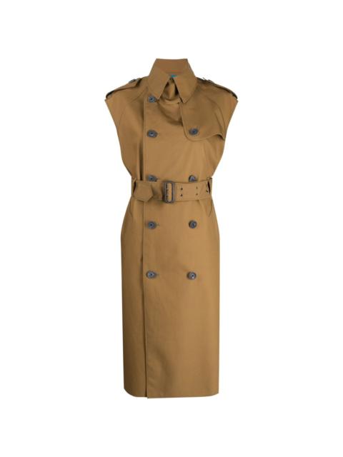 Kolor deconstrcted belted trench coat