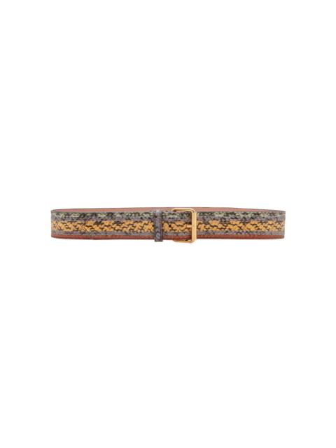 Dries Van Noten Snakeskin-Effect Leather Belt