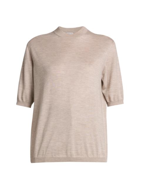 Bottega Veneta Women's Short-Sleeve Cashmere Sweater - Riverbed