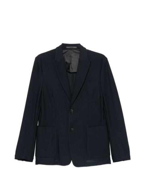 GIORGIO ARMANI honeycomb-knit notch-lapel blazer