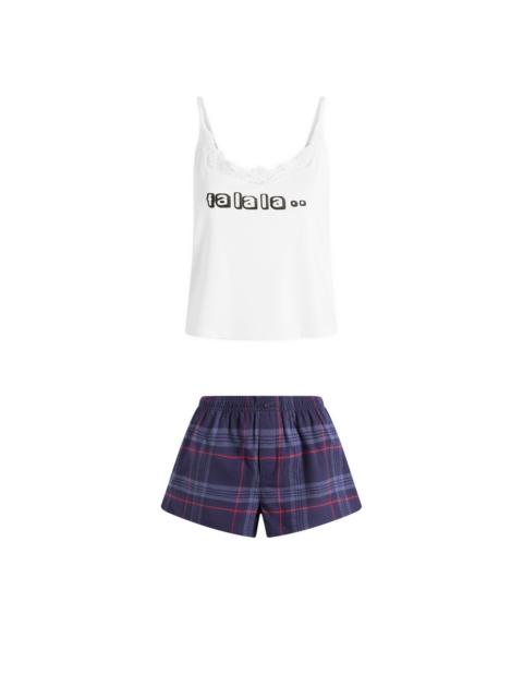 SKIMS SKIMS x CPFM Sleep Lace Cami & Flannel Short Sleep Set