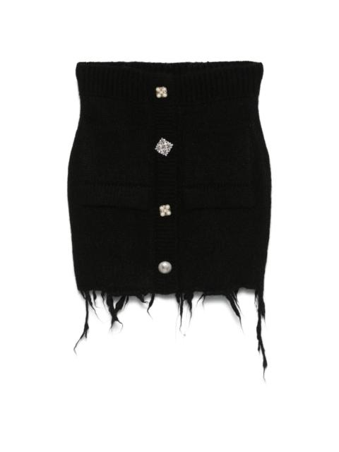 VETEMENTS embellished-buttons mini skirt