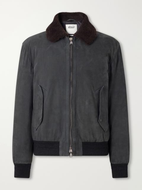 Valstar Cudden Plush-Trimmed Suede Down Jacket