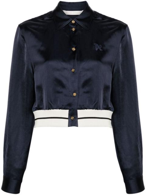 Palm Angels button-up satin shirt