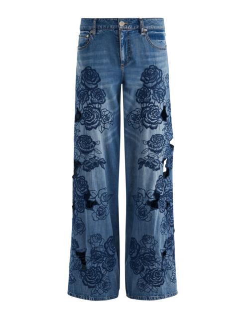 Alice + Olivia SIDNEY LASER-CUT JEAN