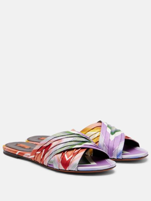 Missoni Ada Chevron twill slides