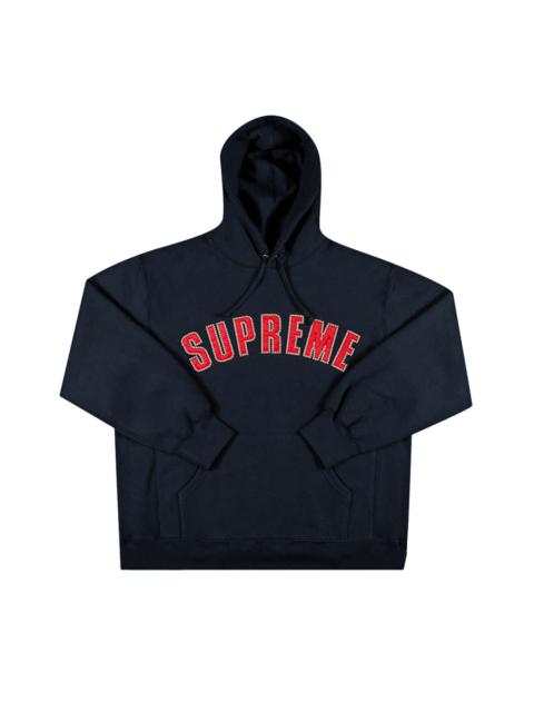 Supreme Pearl Logo Hooded Sweatshirt 'Navy'