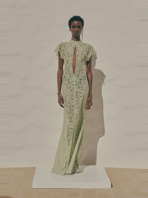 De La Vali LAIA MAXI DRESS IN MINT GREEN LACE