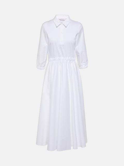 Maggio pleated cotton midi dress