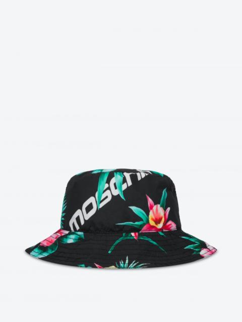 Moschino HIBISCUS PRINT NYLON HAT