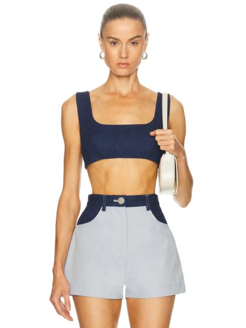 MATTHEW BRUCH Tie Back Crop Top