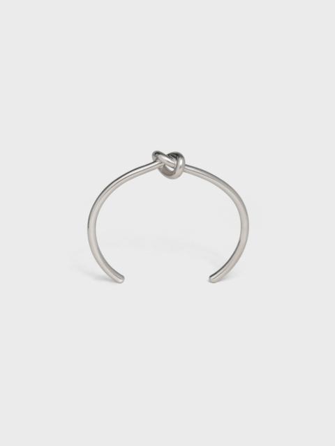CELINE Knot extra-thin bracelet in brass with rhodium finish