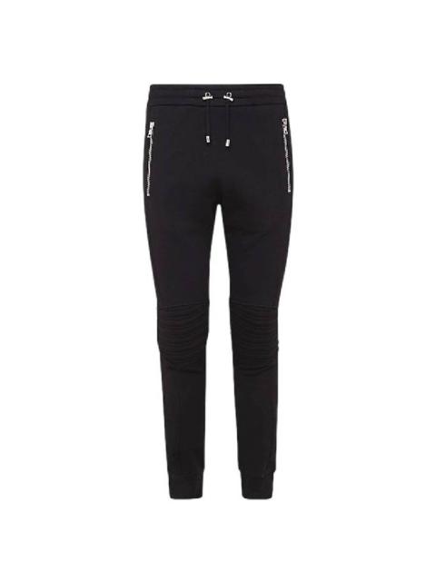 Balmain Slim Fit Zip Pocket Sweatpants