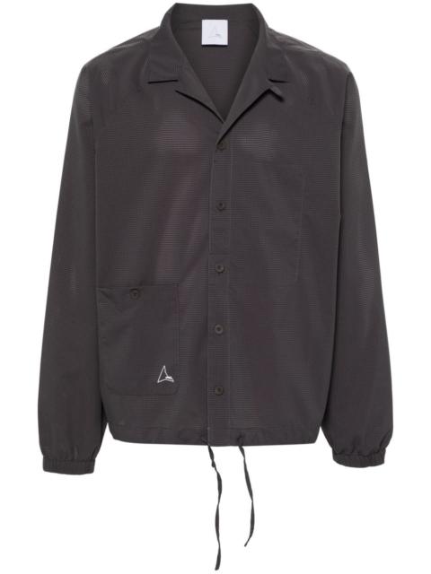ROA camp-collar perforated shirt