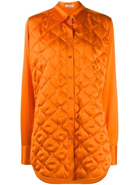 NINA RICCI quilted longline shirt