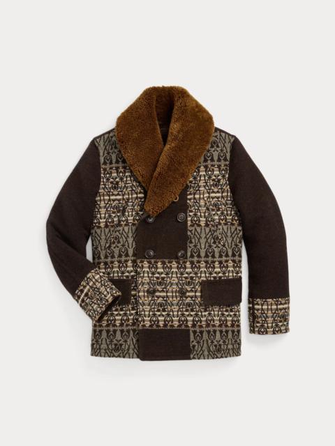 RRL by Ralph Lauren Shearling-Collar Jacquard Ranch Coat