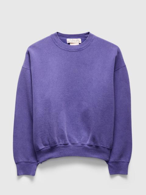 REMI RELIEF 14G Brushed Fleece Crewneck in Purple Navy