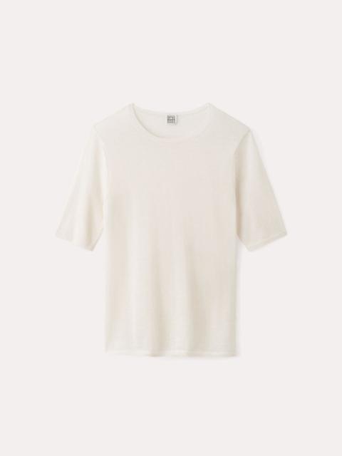 Thin cashmere tee bone