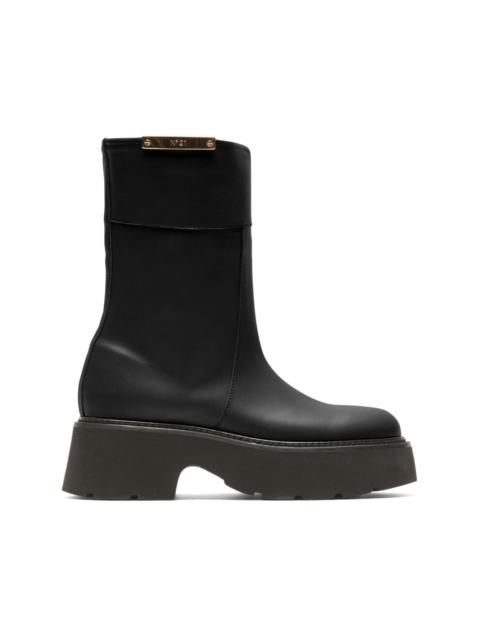 N°21 logo-plaque leather boots