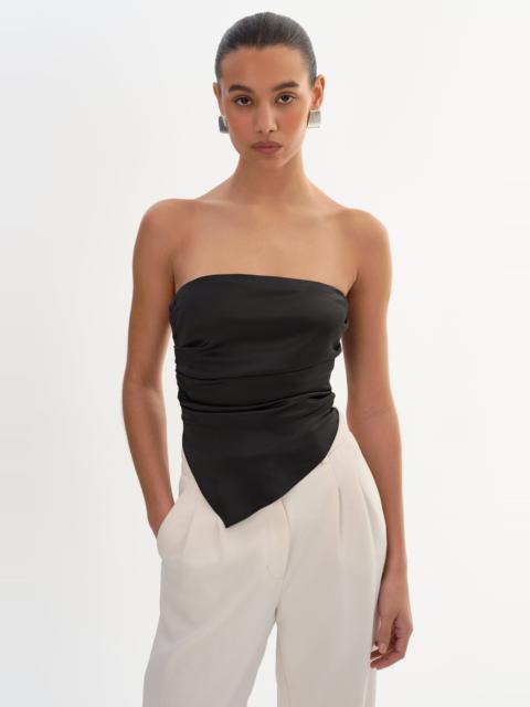 LAMARQUE BAILA | Asymmetric Satin Scarf Top