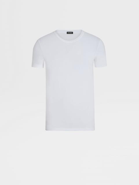 WHITE STRETCH COTTON T-SHIRT