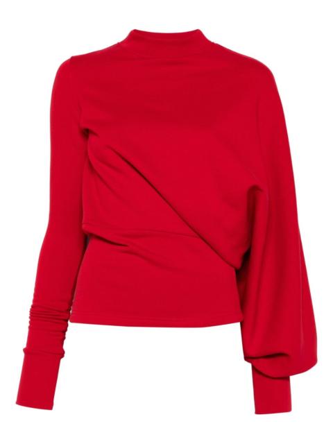 A.W.A.K.E. MODE draped long-sleeve top