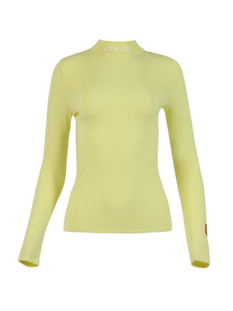 Heron Preston CTNMB Mockneck Top Lemon Yellow