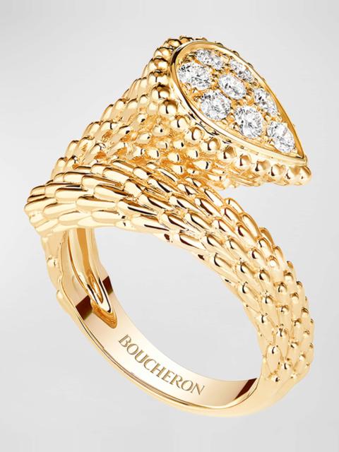 Boucheron Serpent Boheme 18K Yellow Gold Diamond Small Ring