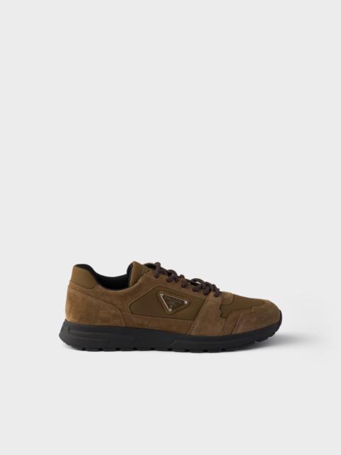 Prada Prax suede and Re-Nylon sneakers