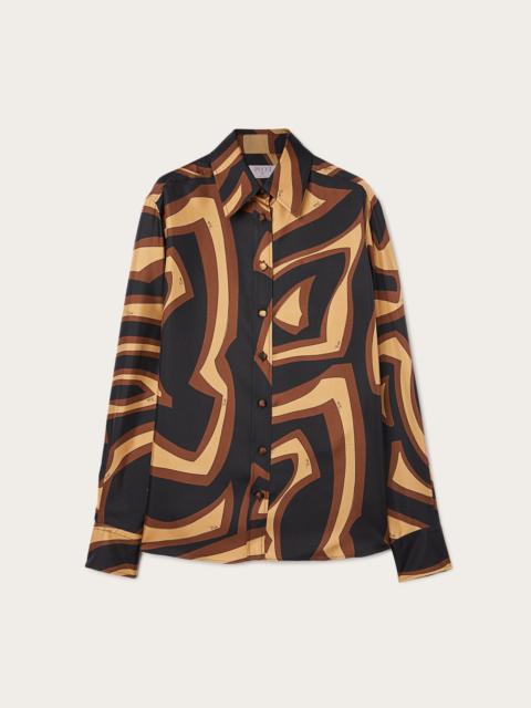 PUCCI LABIRINTO PRINT SILK TWILL SHIRT