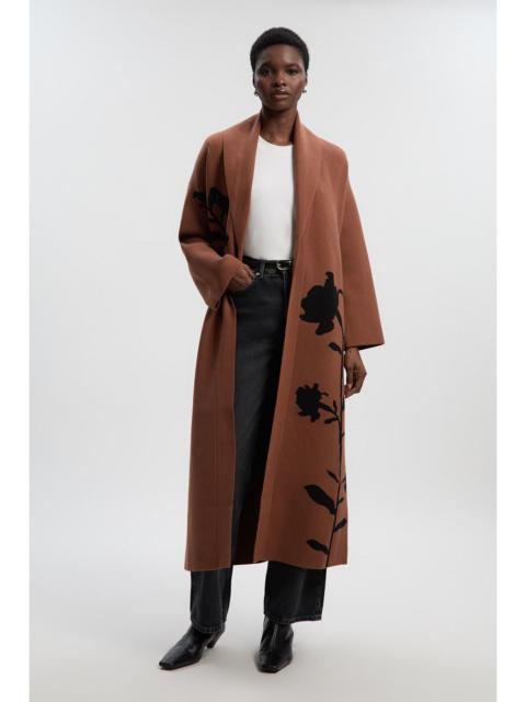 KAREN MILLEN Jacquard Floral Knitted Coatigan