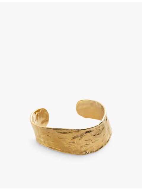 MONICA VINADER Capri 18ct yellow gold-plated vermeil sterling-silver cuff bracelet