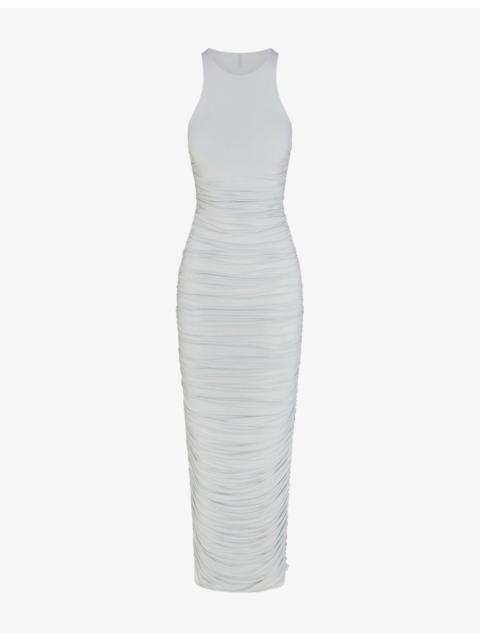 SKIMS Ruched Sleeveless Jersey Maxi Dress