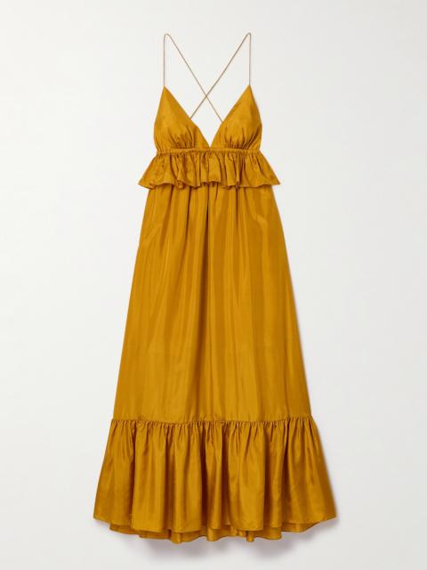Zimmermann Rhiannon Ruffled Silk Maxi Dress