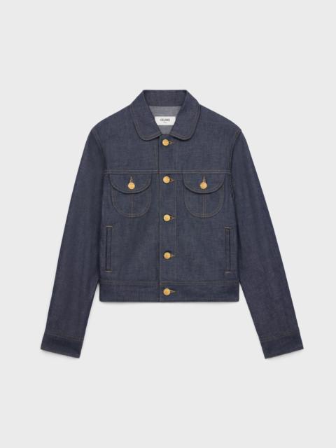 CELINE trucker jacket in raw wash denim