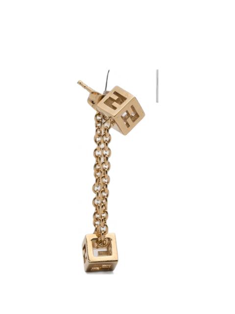 FENDI Fendi FF-logo Cube Drop Earrings